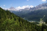 Lago di Misurina met Drei Zinnen, Dolomieten. B. Vonk