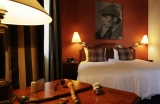 Sherlock Holmes kamer in het Krimihotel in de Eifel