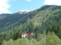 Bergen en vlaggen in Trentino. Foto freshcreator